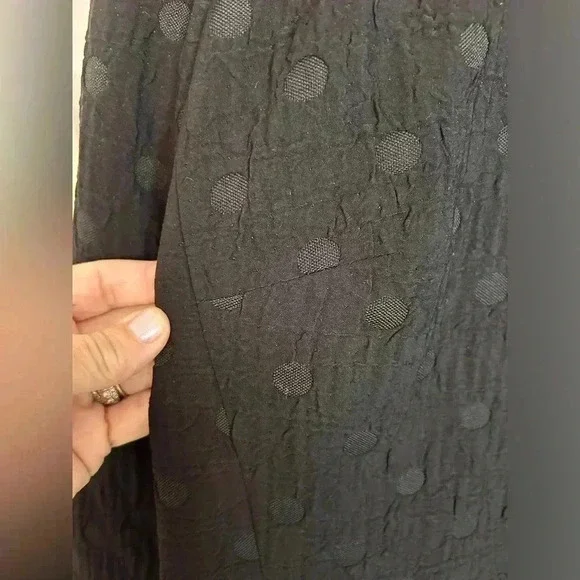 Women’s Mario Serrano Black Polka  Dotted Long Jacket Size 10 - Picture 5 of 8